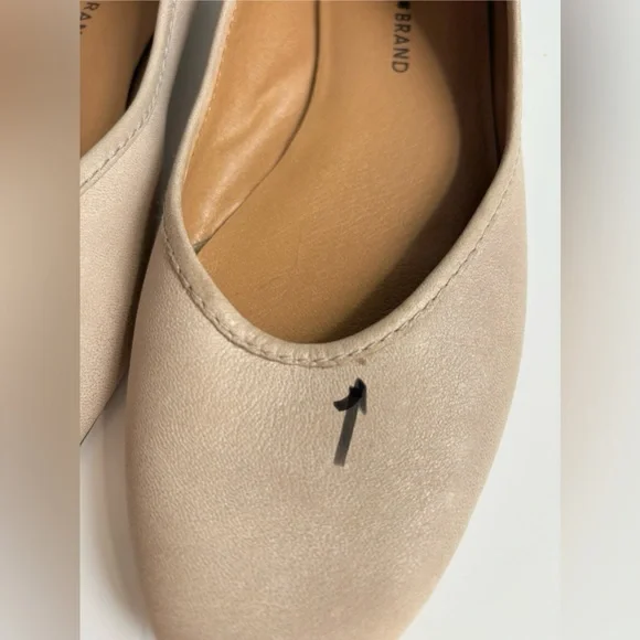 Lucky Brand LP Alanya Leather Ballet Flats Beige / Tan size 38.5 / 8 M - Picture 4 of 12